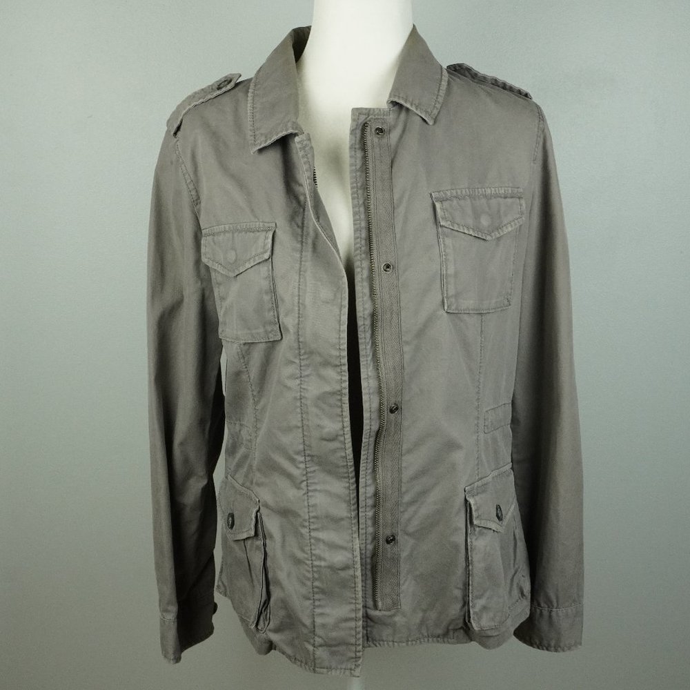 Banana Republic Women's CTN Weekend Cargo Jacket Gray Size Medium